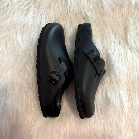 Birkenstock Boston Exquisite Clog Leather Black - Picture 6 of 9